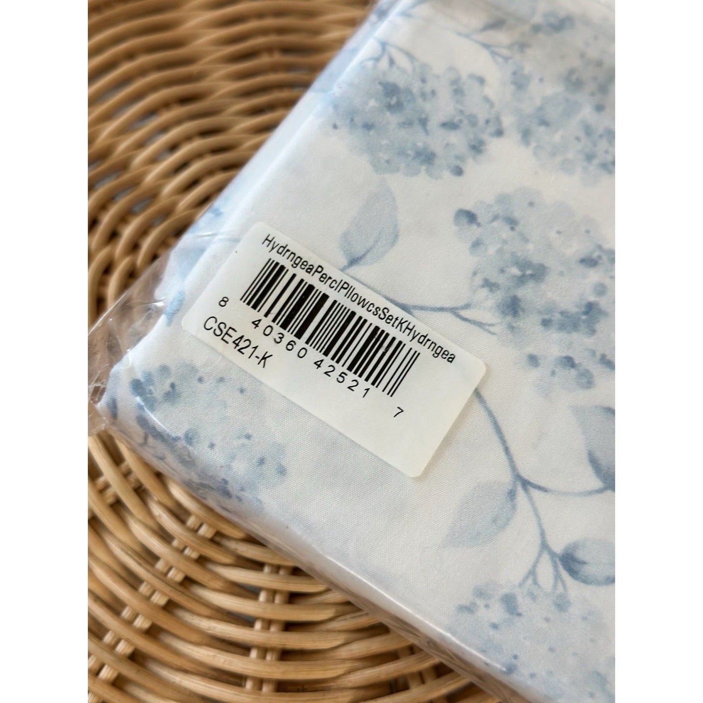 Hydrangea Percale King Pillowcases (Set of 2)-Hydrangea Blue