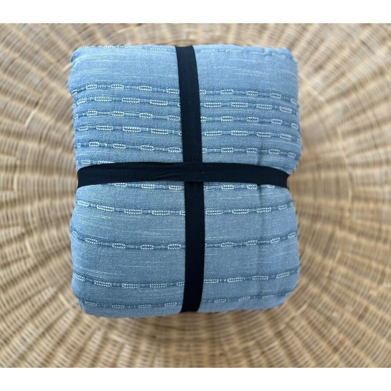 West Elm Reese Linen Cotton Duvet Cover (K/CK)-Marina Blue - The Home Decor Outlet