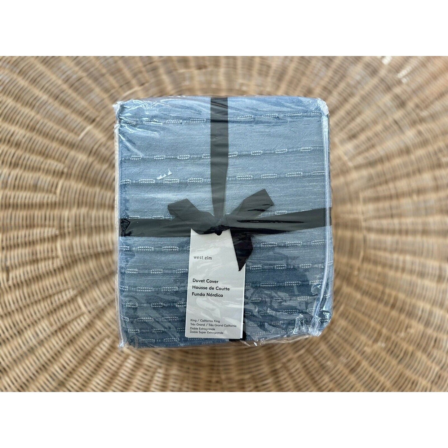 West Elm Reese Linen Cotton Duvet Cover (K/CK)-Marina Blue - The Home Decor Outlet