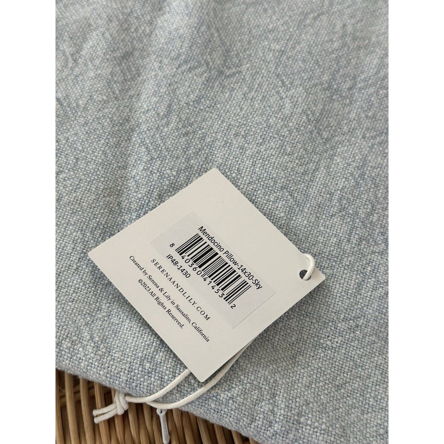 Mendocino Pillow Cover (14”x30”)-Sky Blue