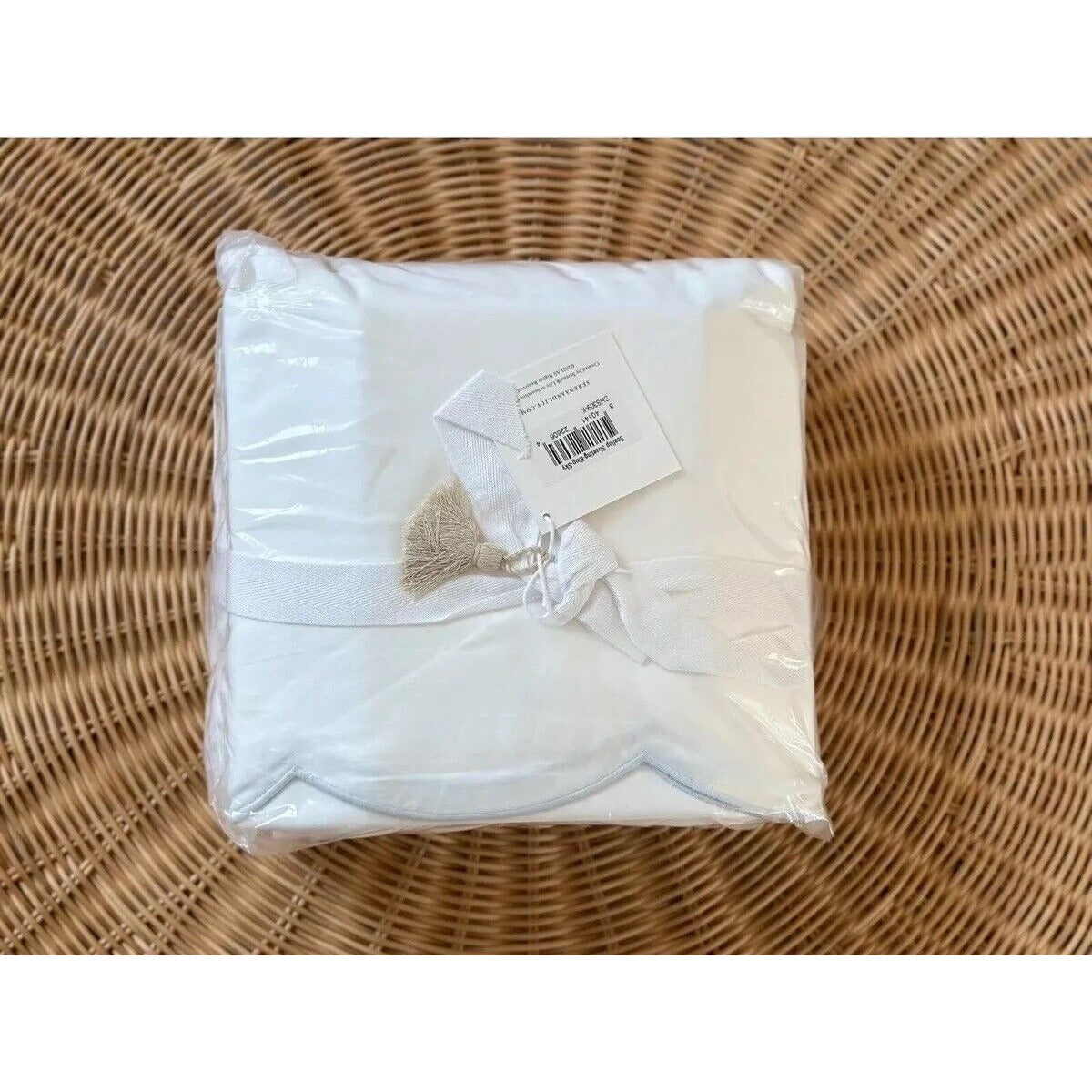 Scallop Sateen Sheet Set (King)-Sky - The Home Decor Outlet