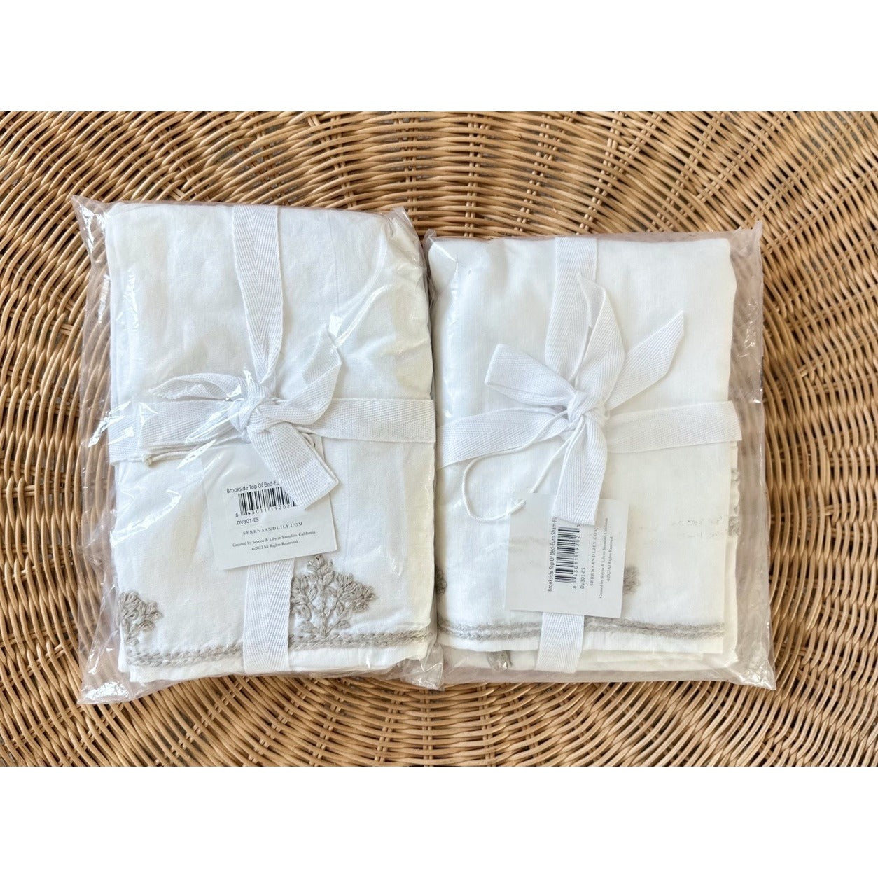 Brookside Euro Shams (Set of 2)-Flax Beige