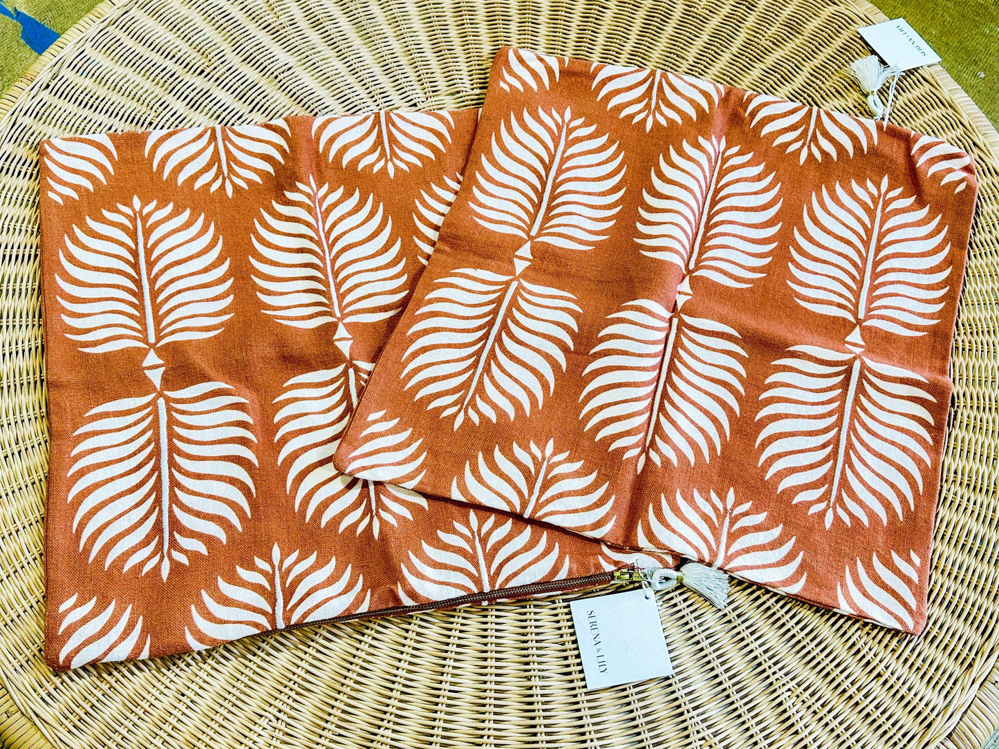 Serena & Lily Granada Pillow Cover (20” SQ)-Terracotta - The Home Decor Outlet