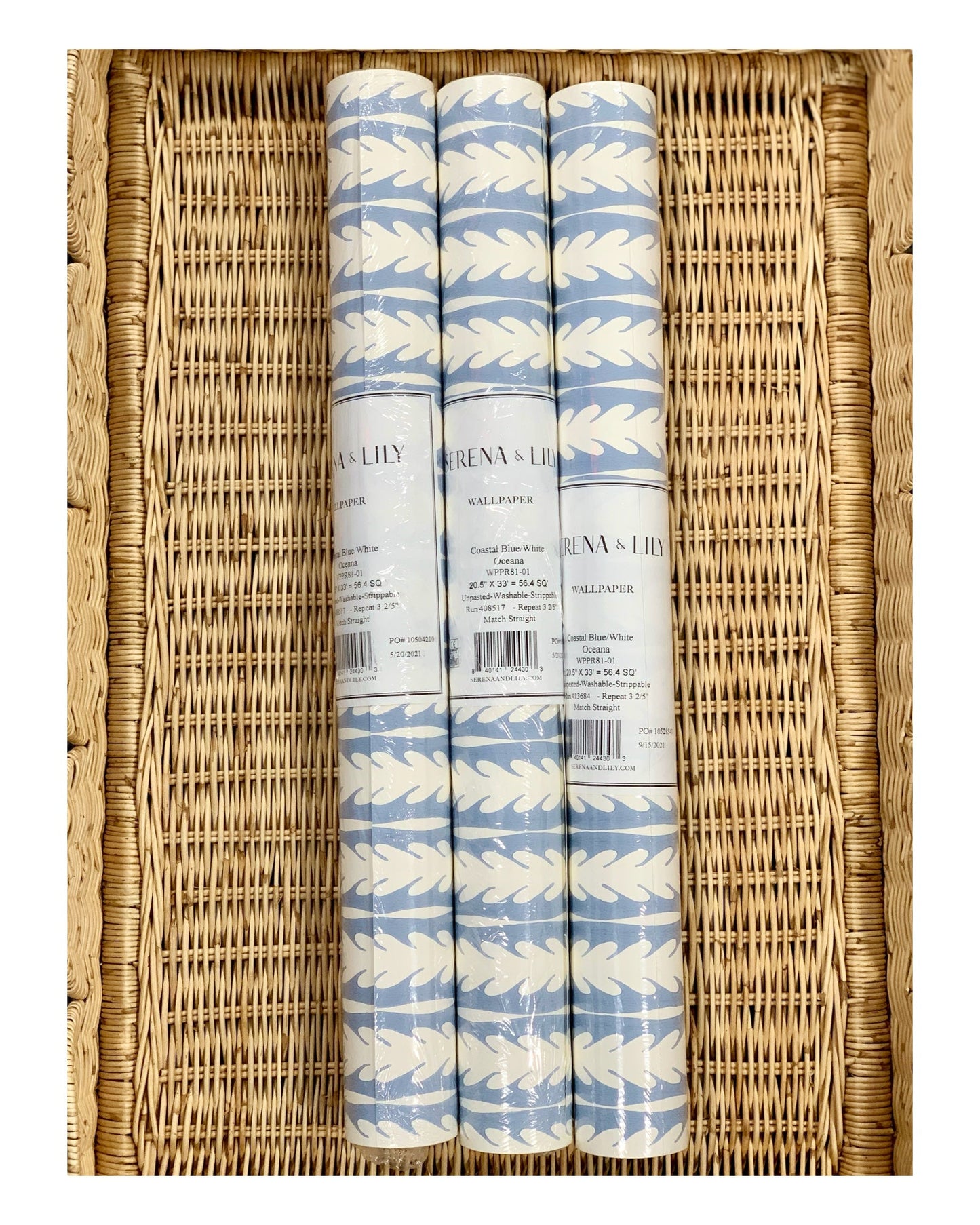 Oceana Wallpaper-Coastal Blue/White