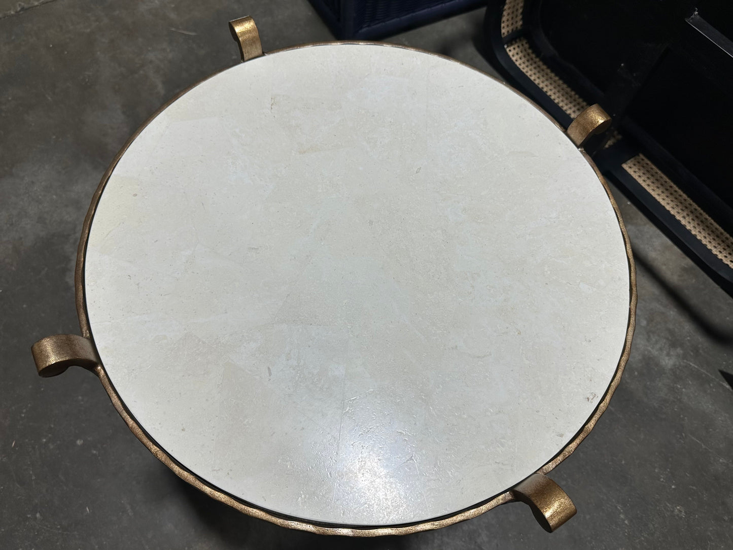 St. Germain Round Stone Side Table - The Home Decor Outlet