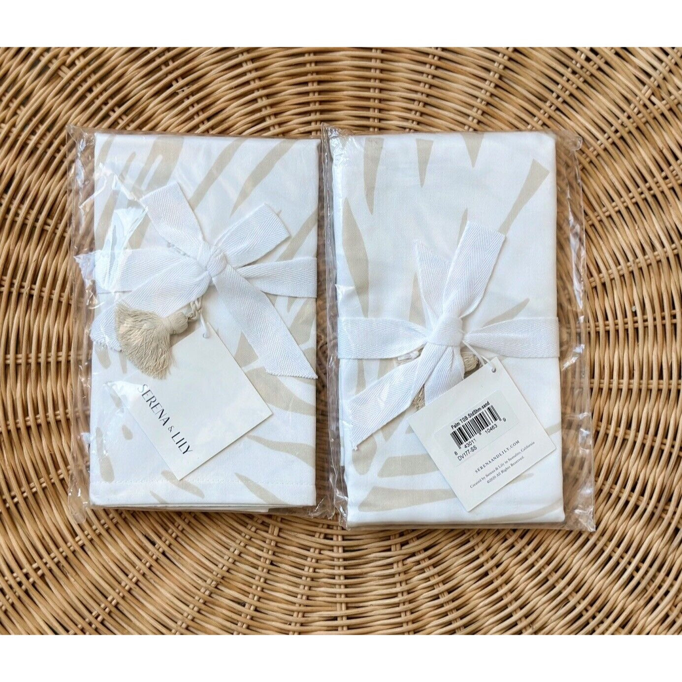 NEW Serena & Lily Palm Standard Shams (Set of 2)-Sand - The Home Decor Outlet
