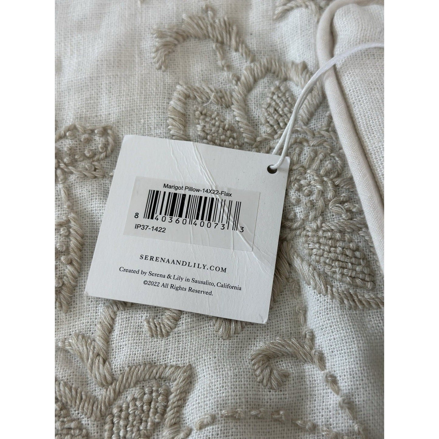 Marigot Pillow Cover (14”x22”)-Flax Beige