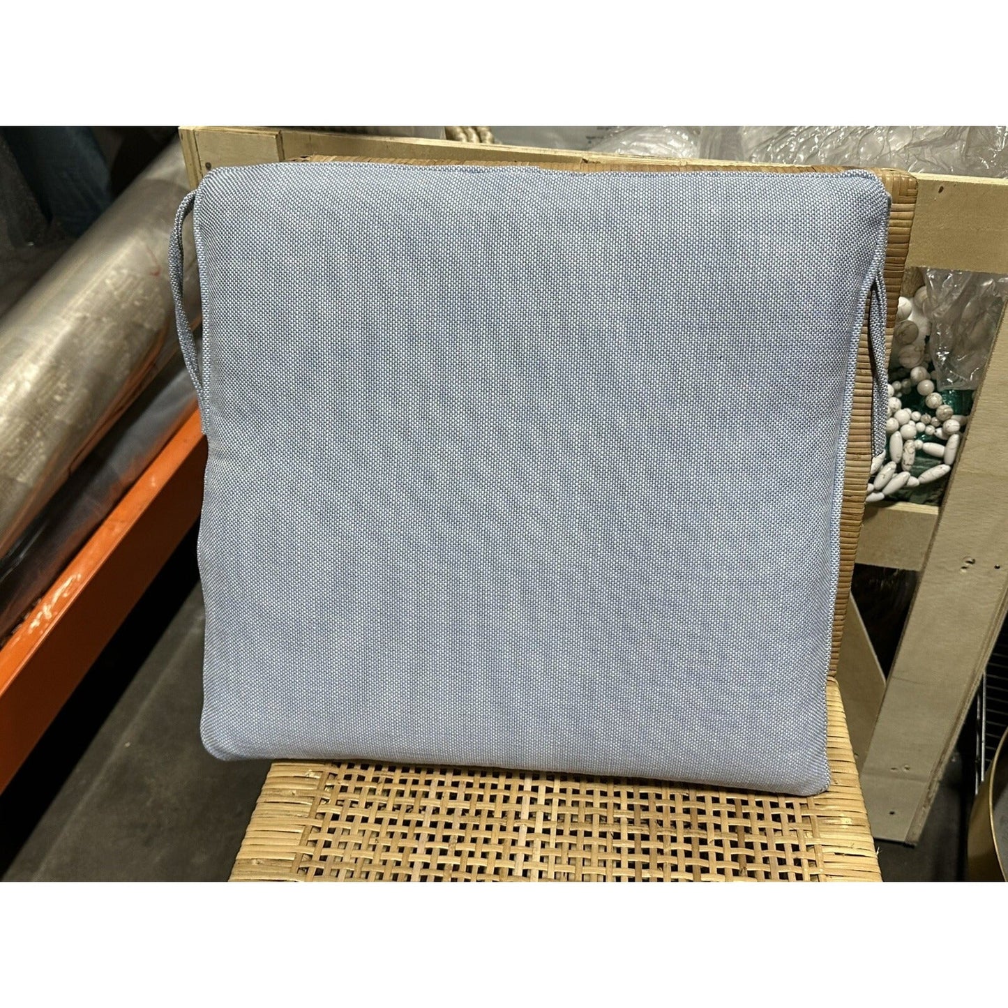 Eptos Dining Chair Cushion-Perennials Basketweave Coastal Blue
