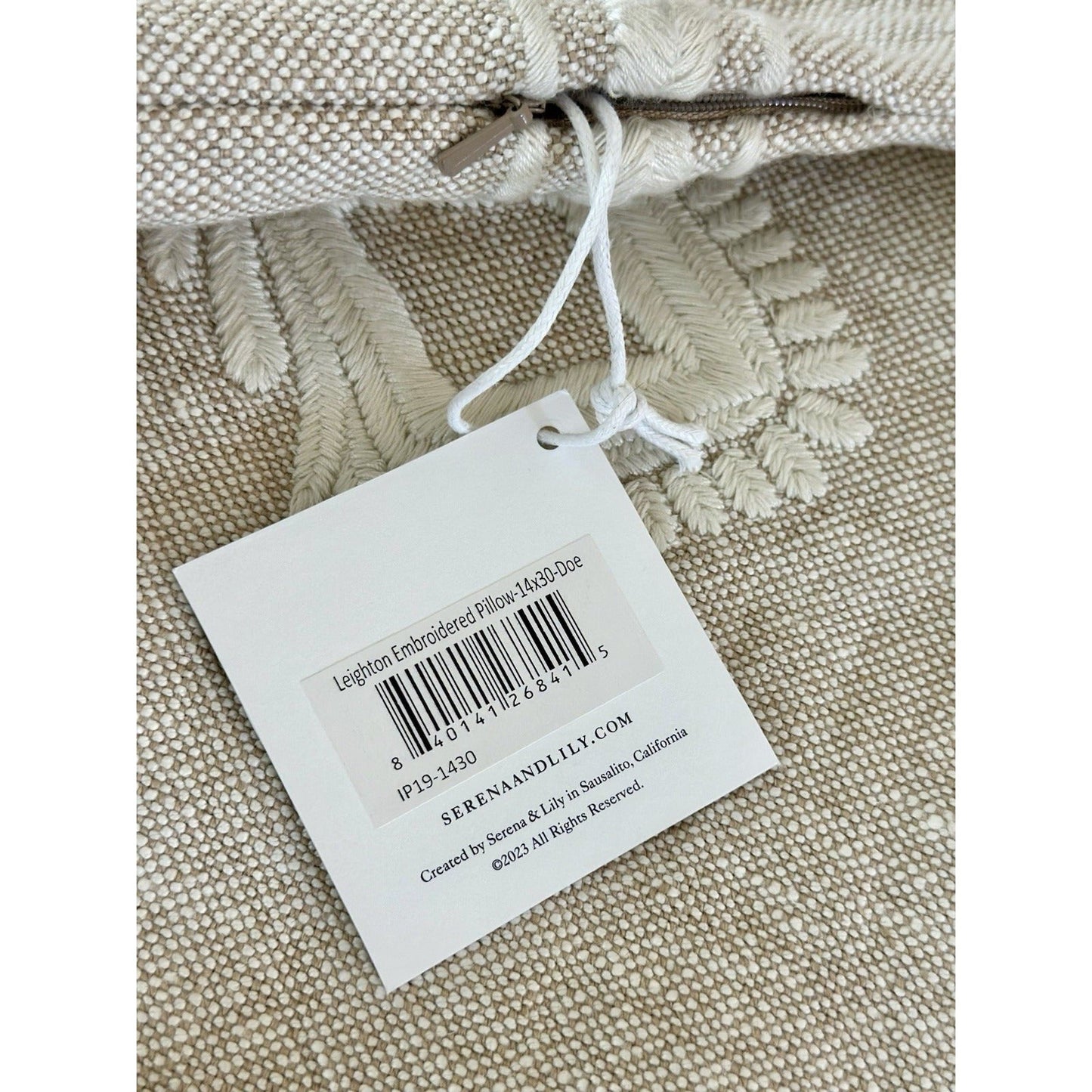 Leighton Pillow Cover (14” x30”)-Doe Beige