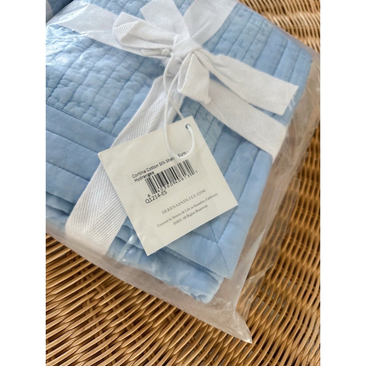 Cortina Cotton Silk Euro Sham-Hydrangea Blue