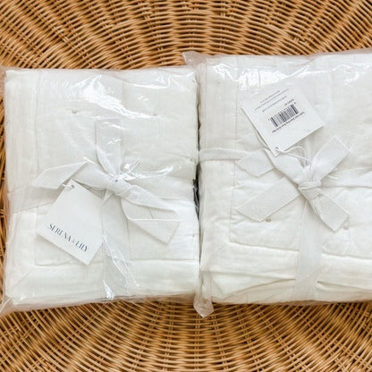 Sutter Linen King Shams (Set of 2)-White - The Home Decor Outlet