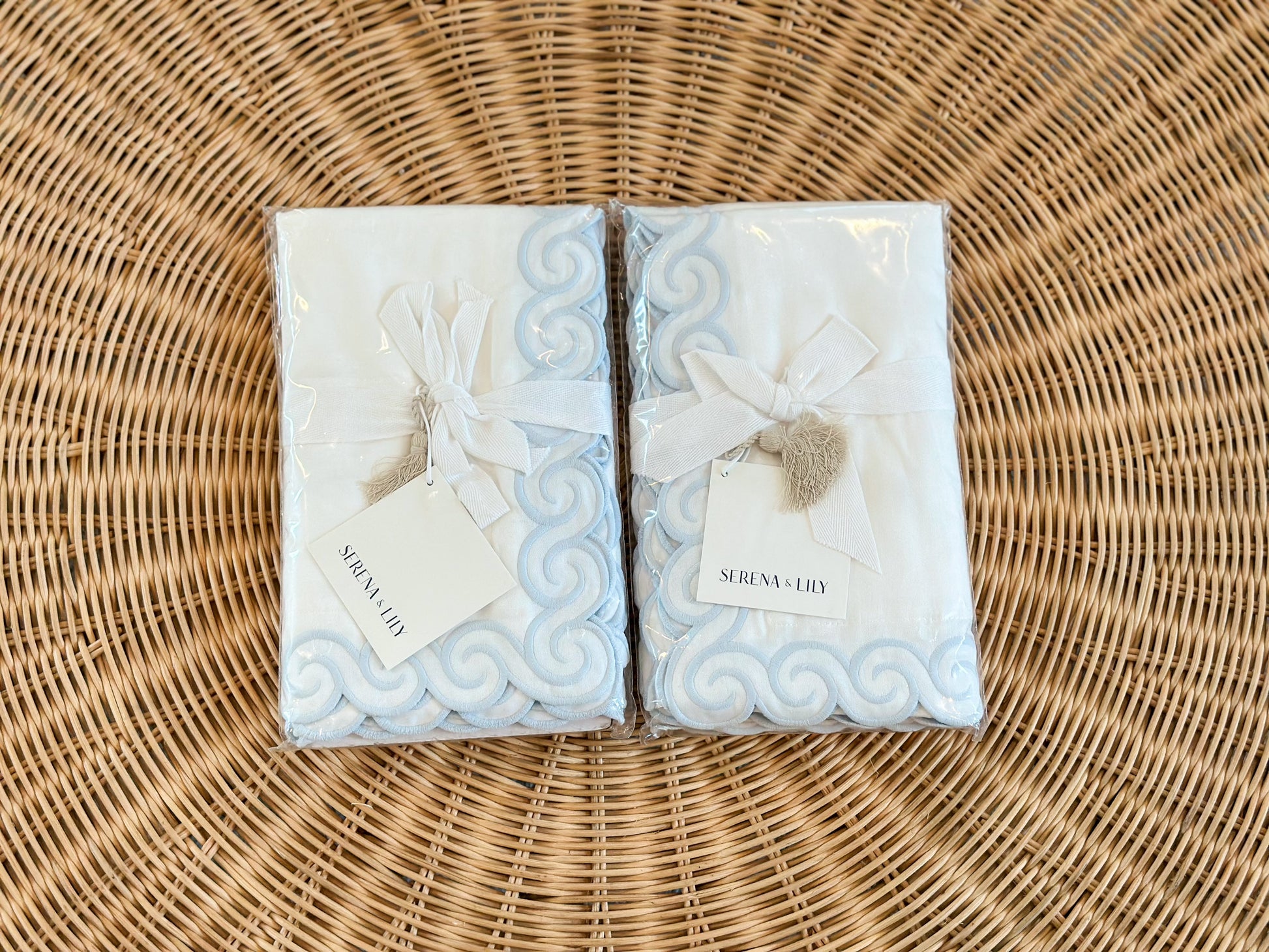Cape May Sateen King Shams (Set of 2)-Sky - The Home Decor Outlet