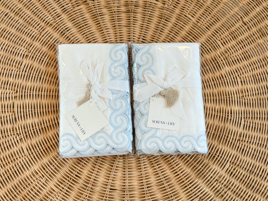 Cape May Sateen King Shams (Set of 2)-Sky - The Home Decor Outlet