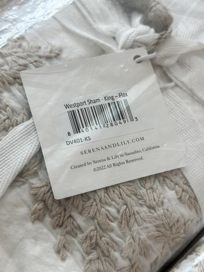 Westport King Shams (Set of 2)-Flax - The Home Decor Outlet