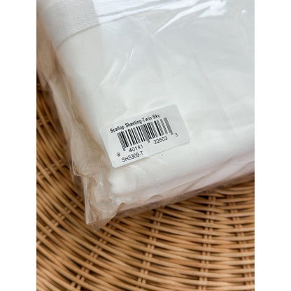 Scallop Sateen Sheet Set (Twin)-Sky - The Home Decor Outlet