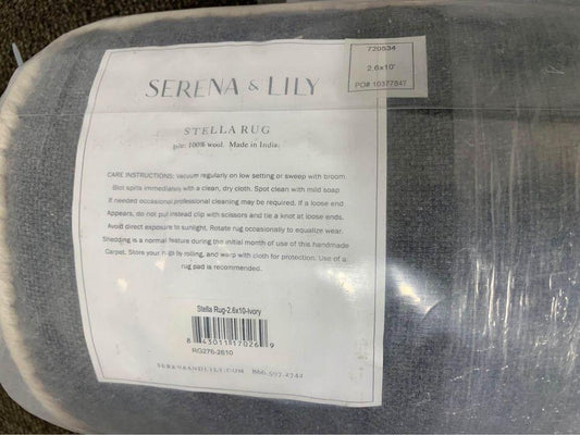 Stella Rug (2.6’ x 10’)-Ivory - The Home Decor Outlet