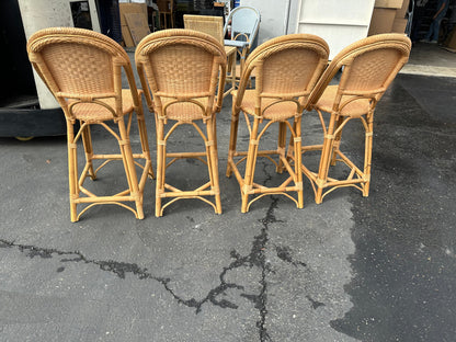 Sunwashed Riviera Rattan Counter Stool-Natural