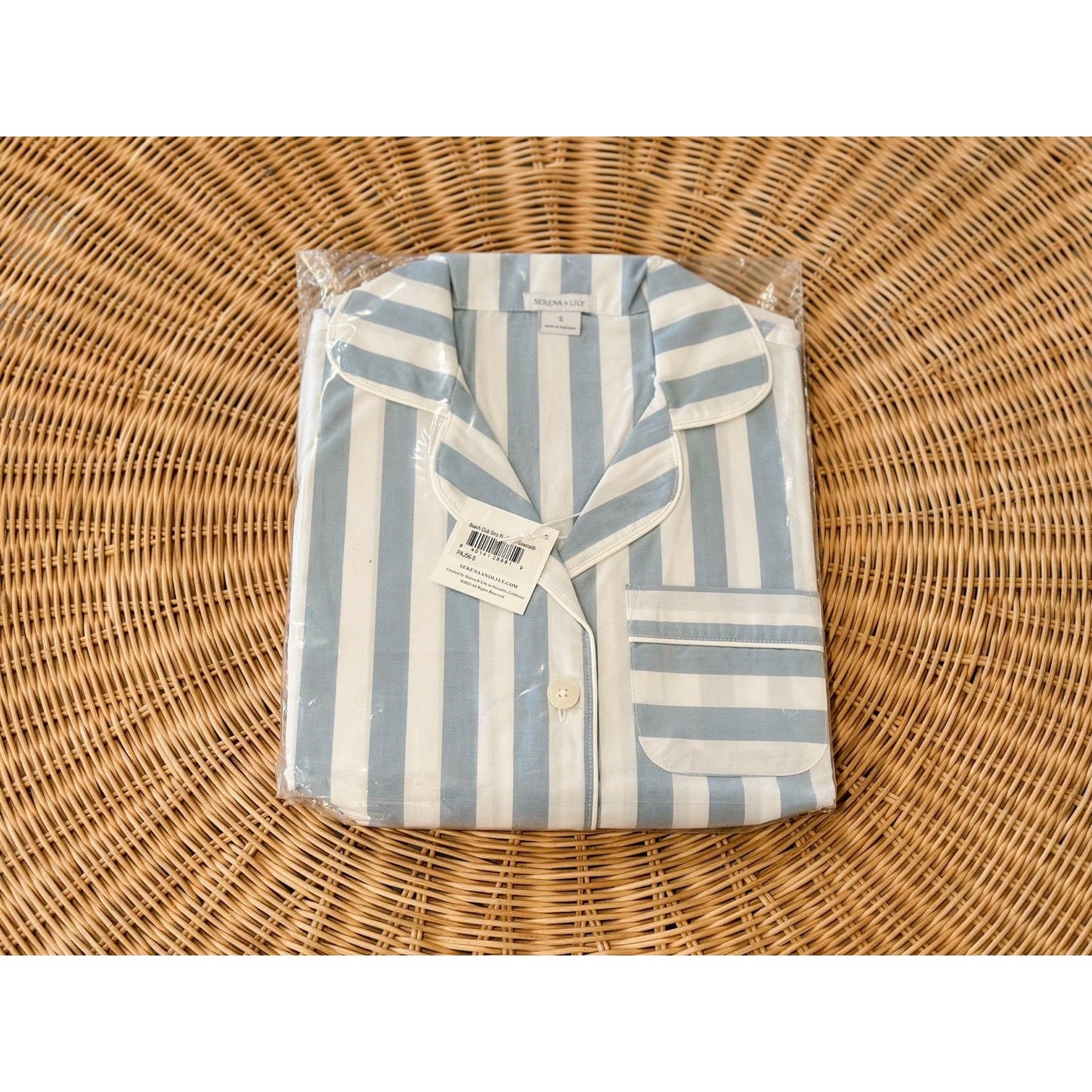 Beach Club Stripe Pajamas-Coastal Blue - The Home Decor Outlet
