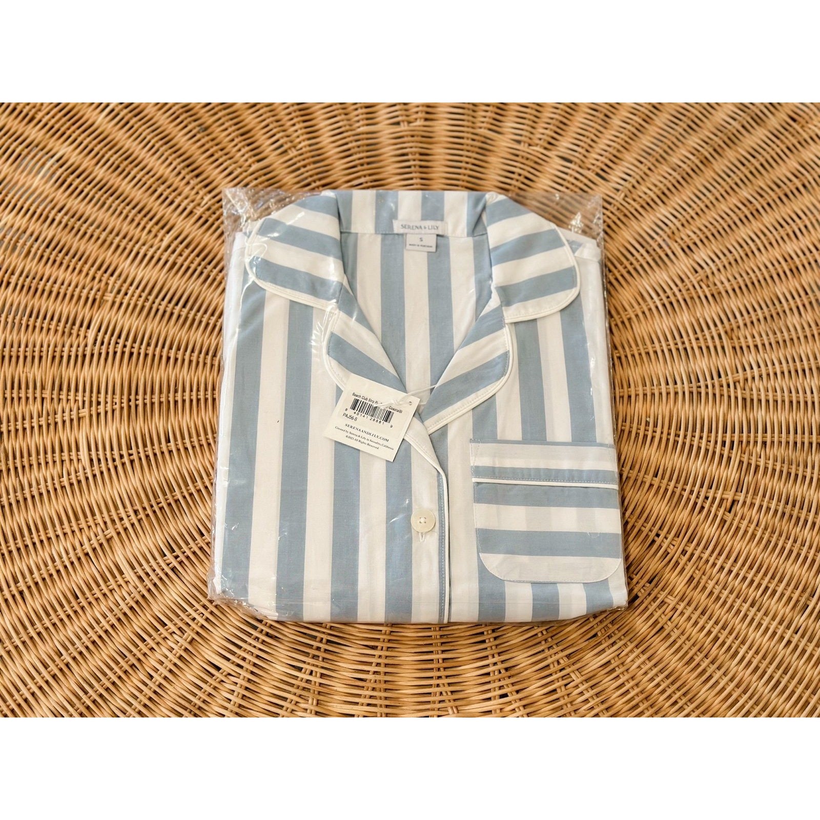 Beach Club Stripe Pajamas-Coastal Blue - The Home Decor Outlet