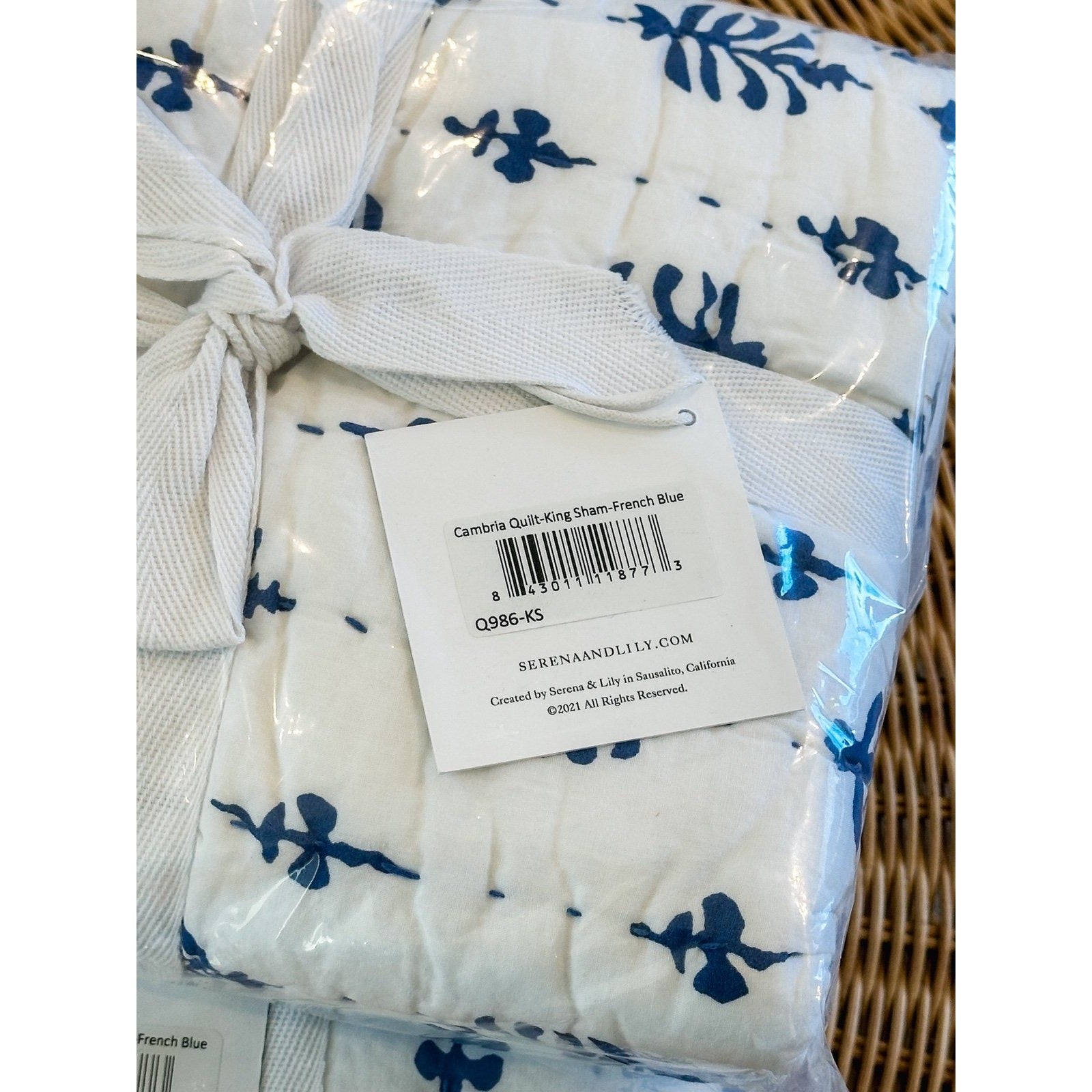 Cambria King Shams (Set of 2)- French Blue - The Home Decor Outlet