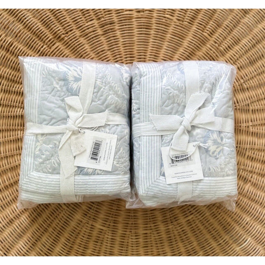 Fairhope Standard Shams (Set of 2)-Sky - The Home Decor Outlet