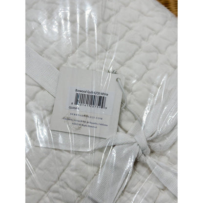 Baywood Quilt (K/CK) & 2 King Shams-White - The Home Decor Outlet