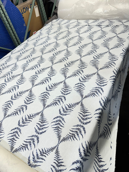 Fabric by the yard-Performance Gardenside-Vintage Indigo (2 yards) - The Home Decor Outlet