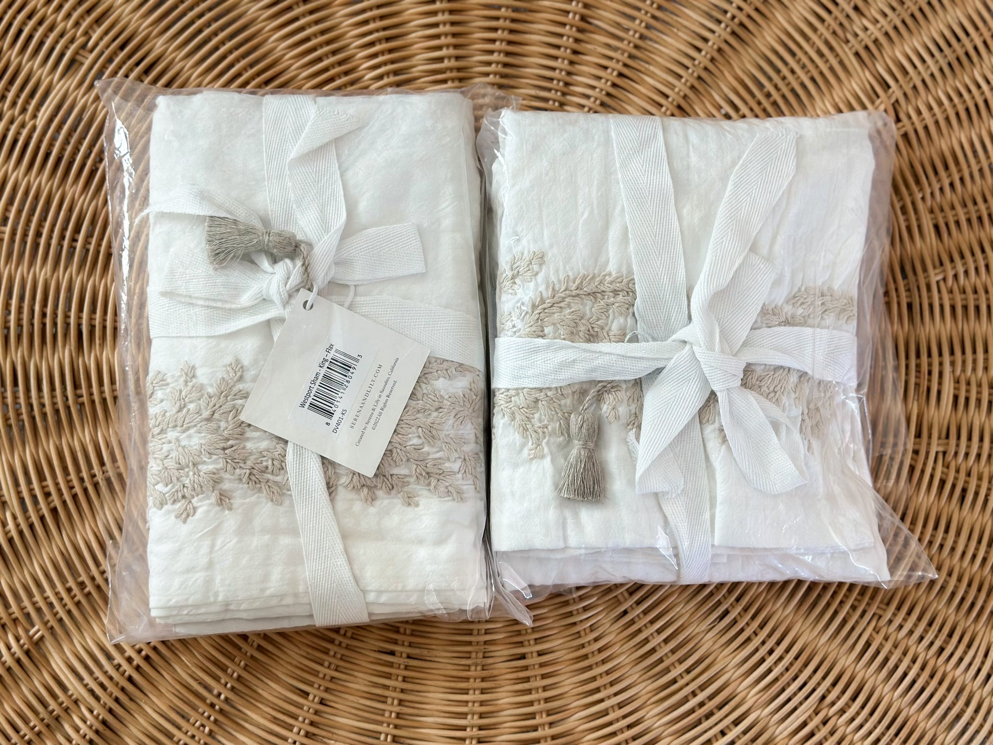Westport King Shams (Set of 2)-Flax - The Home Decor Outlet