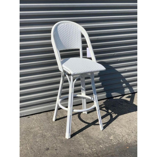 Riviera Outdoor Swivel Bar Stool-White - The Home Decor Outlet