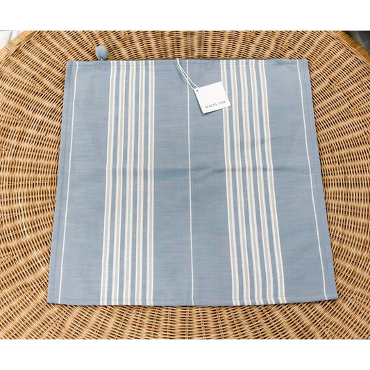 Perennials® Lake Stripe Pillow Cover (22” SQ)-Coastal/Sky - The Home Decor Outlet