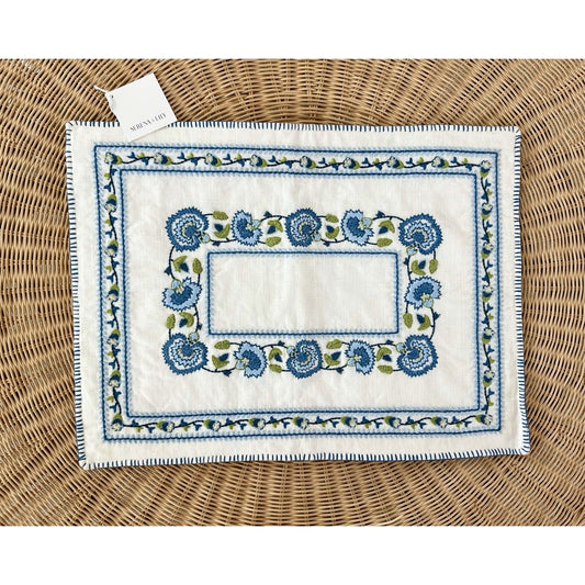 Amelie Pillow Pillow Cover (18”x24”)-Blue