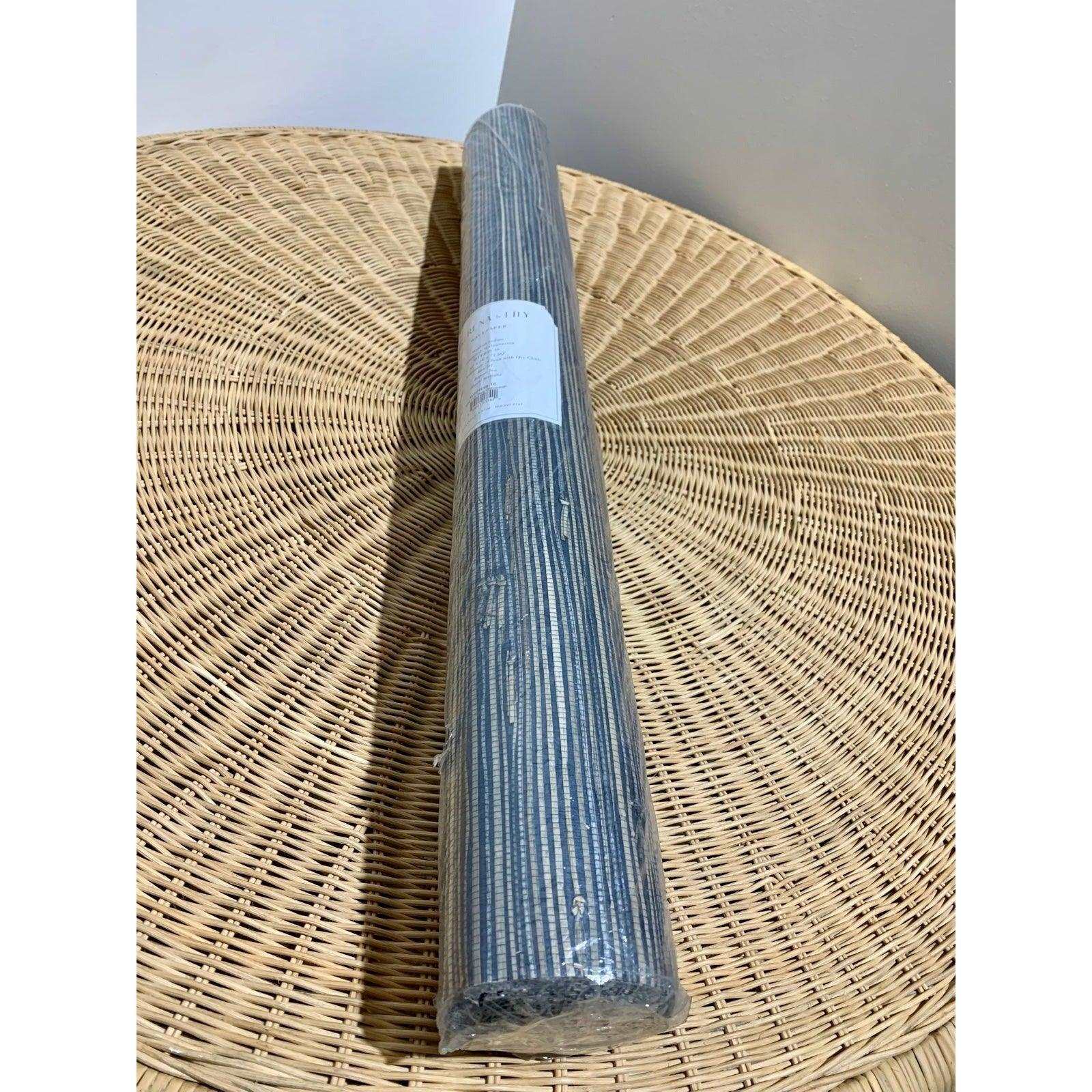 Grasscloth Wallcovering-Washed Indigo - The Home Decor Outlet