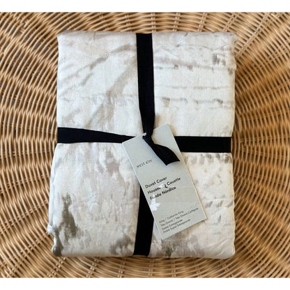 West Elm Silky TENCEL™ Abstract Tapestry Duvet Cover (K/CK)-Sand - The Home Decor Outlet