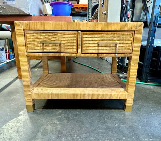 Balboa Rattan Wide Nightstand (CL) - The Home Decor Outlet