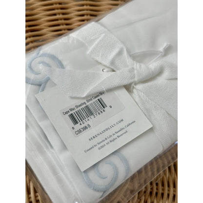 Cape May Sateen Standard Pillowcases (Set of 2)-Sky Blue
