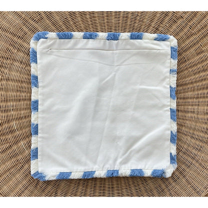 Reef Outdoor Pillow Cover (20” SQ)-Hydrangea Blue