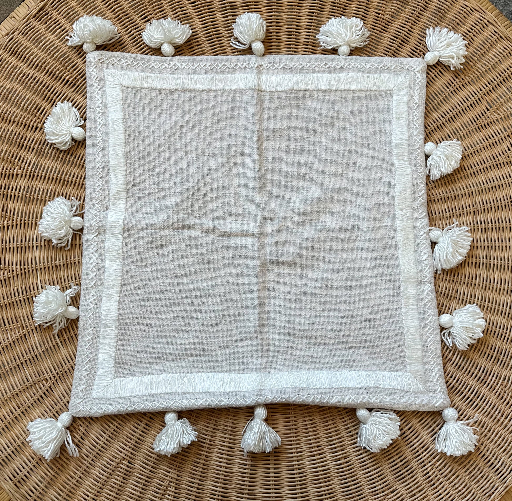 Serena & Lily Tahoma Pillow Cover (22” SQ)-Sand - The Home Decor Outlet
