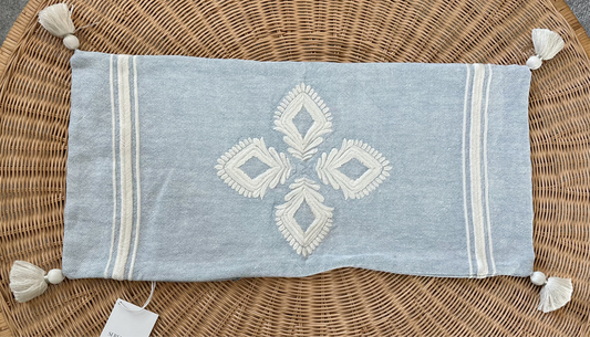 Leighton Pillow Cover (14”x30”)-Coastal Blue