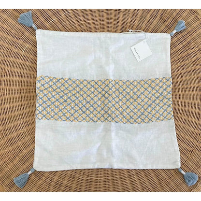Verona Pillow Cover (22” SQ)-Coastal/Sunflower - The Home Decor Outlet