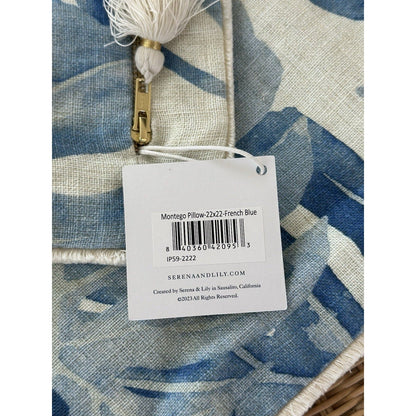 Montego Pillow Cover (22” SQ)-French Blue