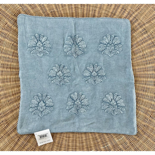 Miramonte Pillow Cover (22” SQ)-Coastal Blue