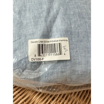 Cavallo Linen Duvet Cover (F/Q)-Blue Chambray (CL) - The Home Decor Outlet