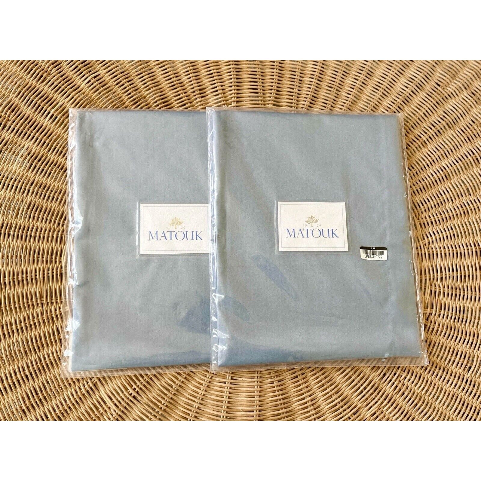Matouk x Williams Sonoma Tesoro King Shams (Set of 2)-Hazy Blue - The Home Decor Outlet