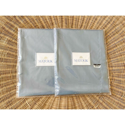 Matouk x Williams Sonoma Tesoro King Shams (Set of 2)-Hazy Blue - The Home Decor Outlet