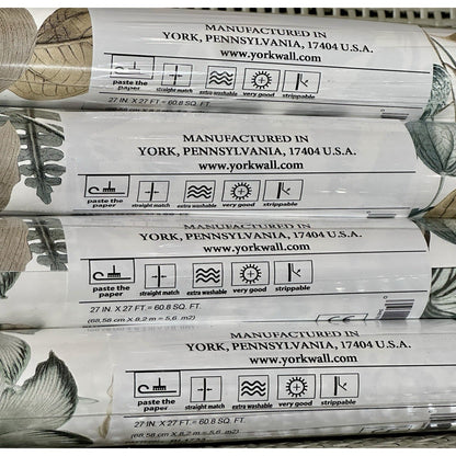 York Wallcoverings Butterfly House Wallpaper-White/Neutrals/Blue
