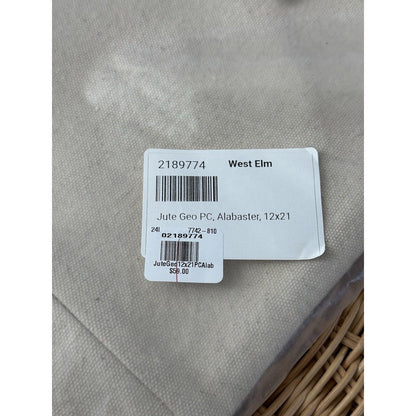 West Elm Jute Geo Pillow Cover (12”x21”)-Alabaster - The Home Decor Outlet