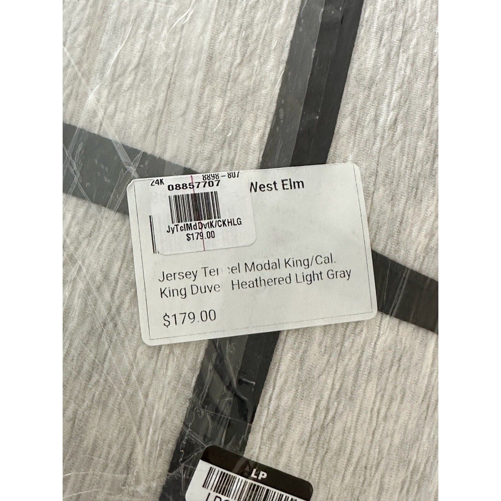 West Elm TENCEL™ Modal Jersey Duvet Cover (K/CK)-Heathered Light Gray - The Home Decor Outlet