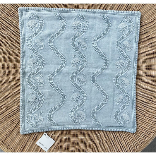 Fairhope Pillow Cover (22” SQ)-Coastal Blue