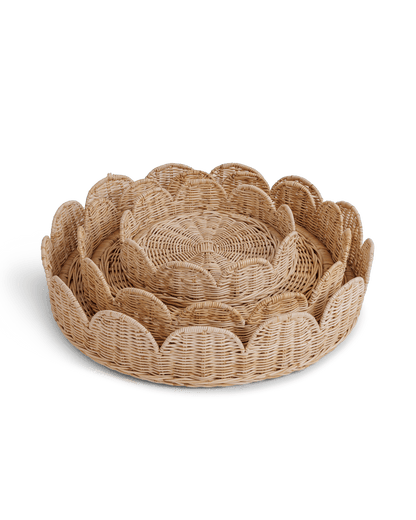 Round Wicker Tray