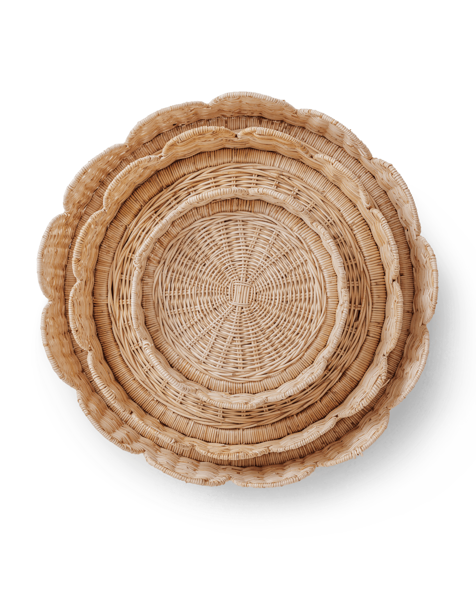 Round Wicker Tray